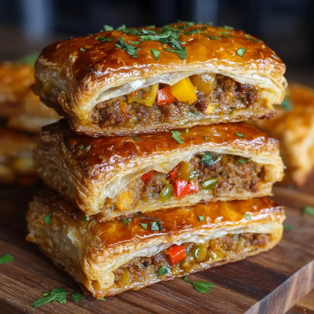 Breakfast Stuffed Puff Pastry Bars Recipe - Recipe Image