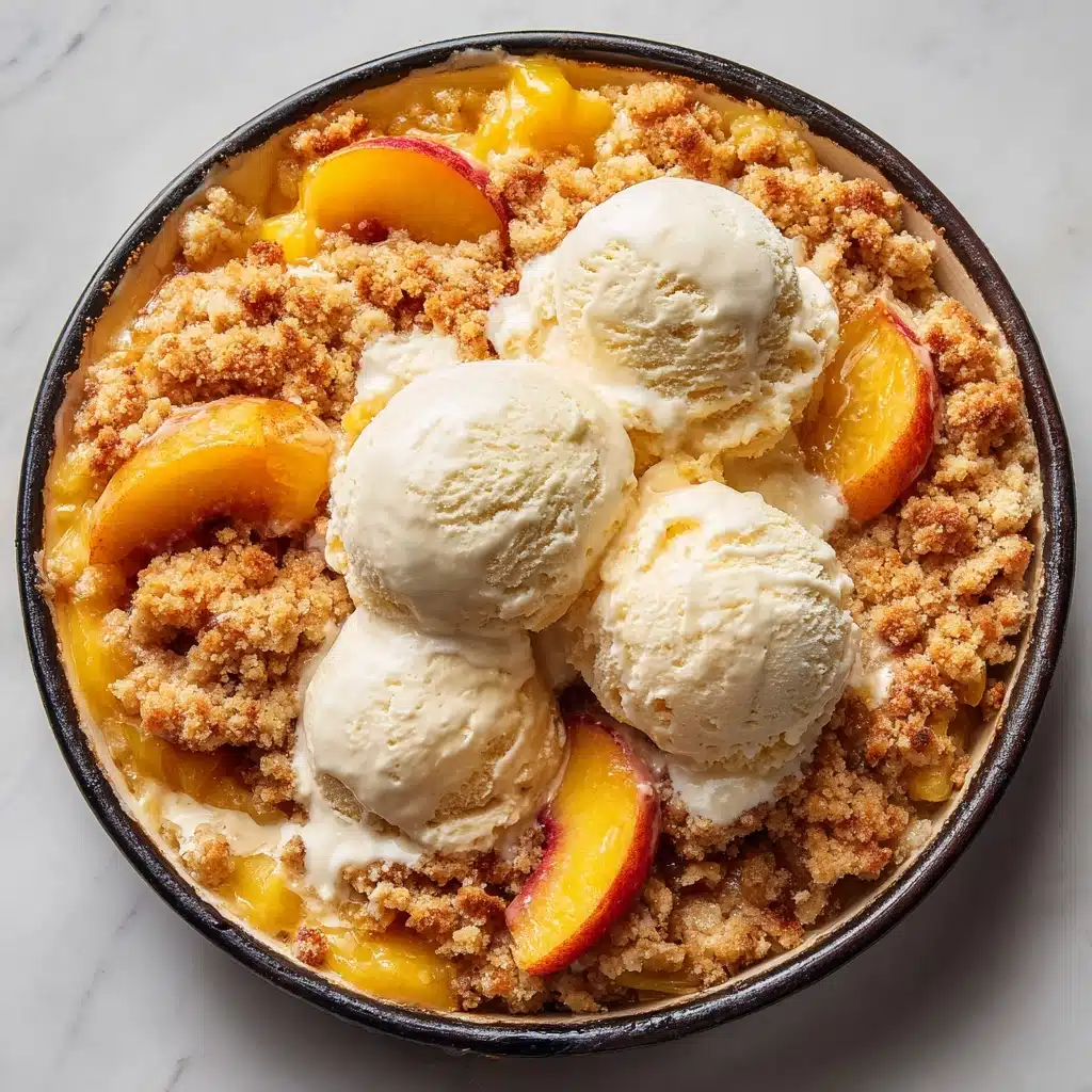 Peach Cobbler with Vanilla Ice Cream Recipe