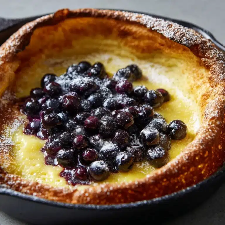 Dutch Babies with Lemon Curd and Blueberries Recipe