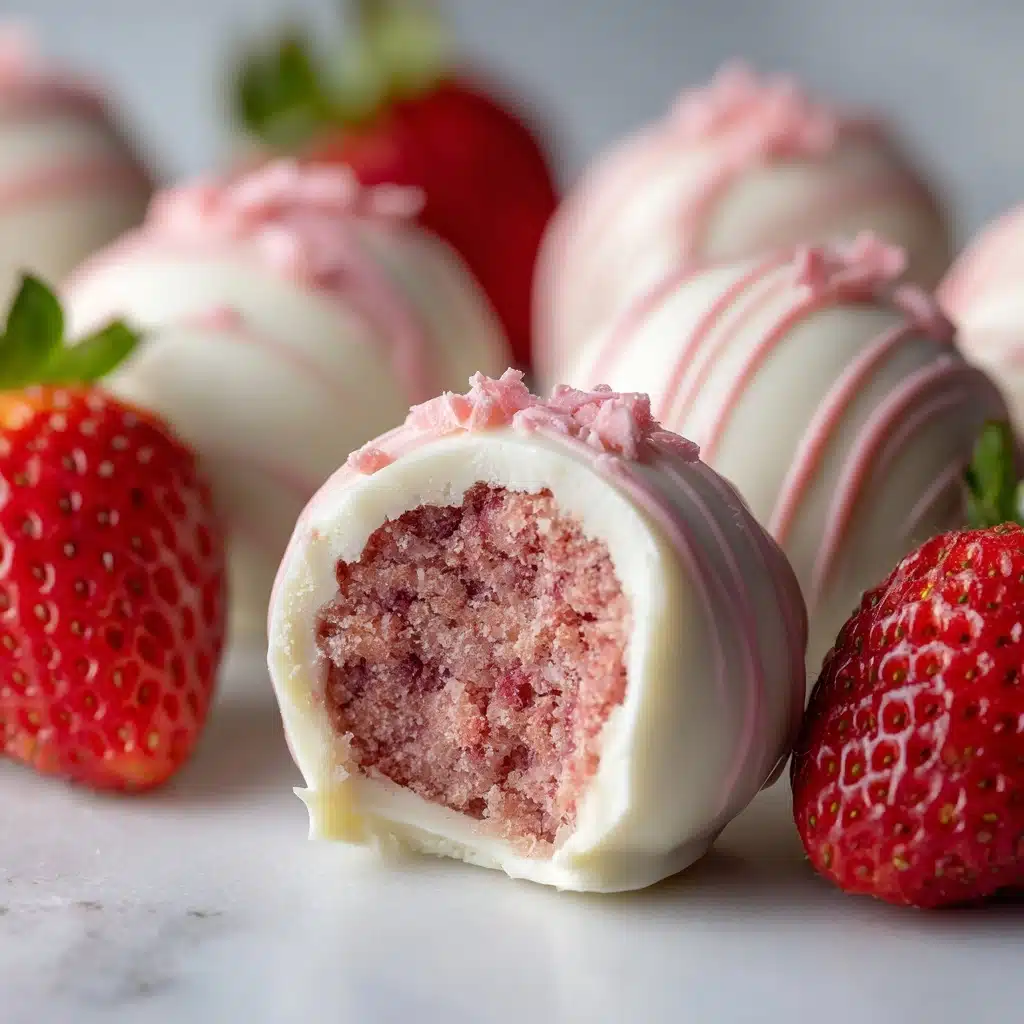 White Chocolate Strawberry Truffles Recipe - Recipe Image