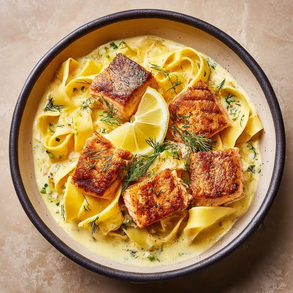 Citrus-Scented Pappardelle with Slow-Roasted Salmon Recipe