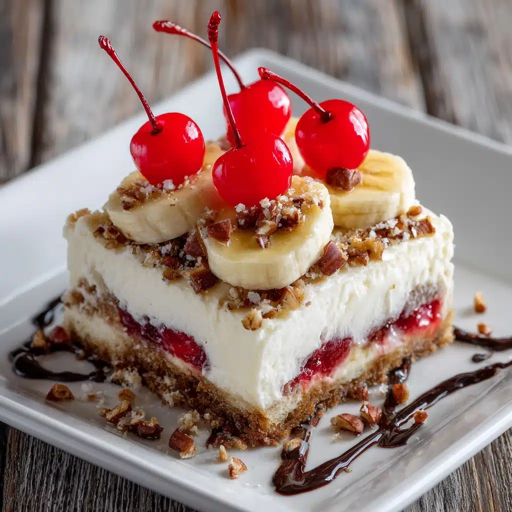 No-Bake Banana Split Cake Recipe