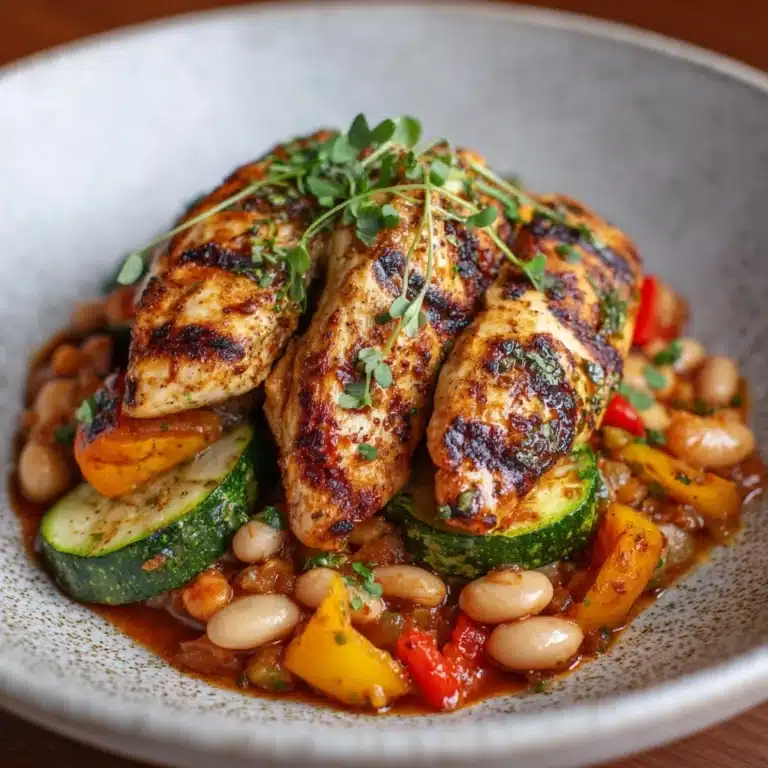 Healthy Spanish Chicken and Beans Recipe