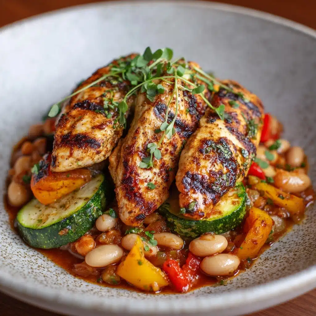 Healthy Spanish Chicken and Beans Recipe - Recipe Image