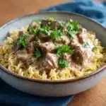 Easy Slow Cooker Beef Stroganoff Recipe