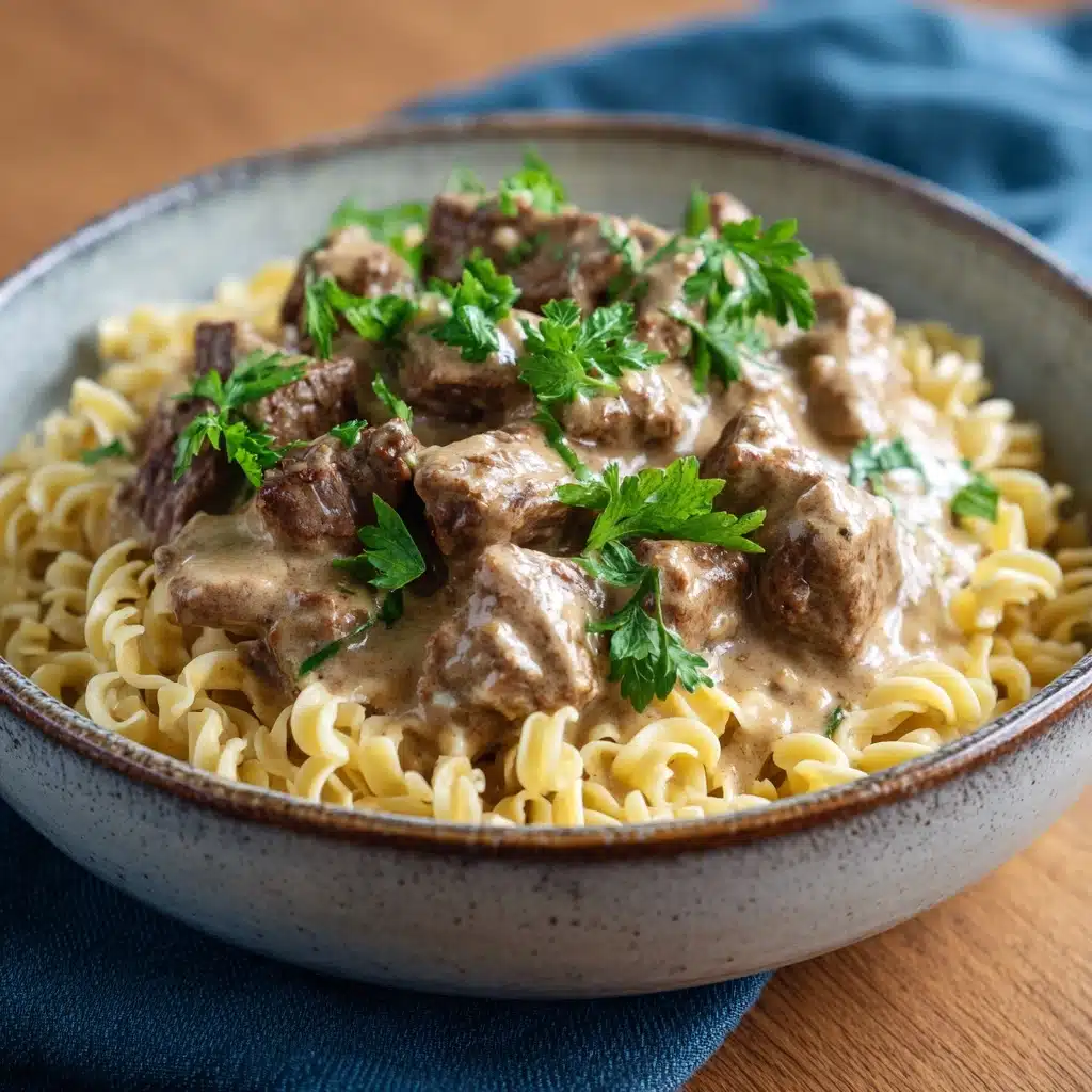 Easy Slow Cooker Beef Stroganoff Recipe
