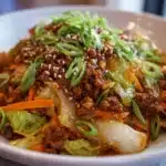 Healthy Chinese Ground Beef & Cabbage Stir Fry Recipe