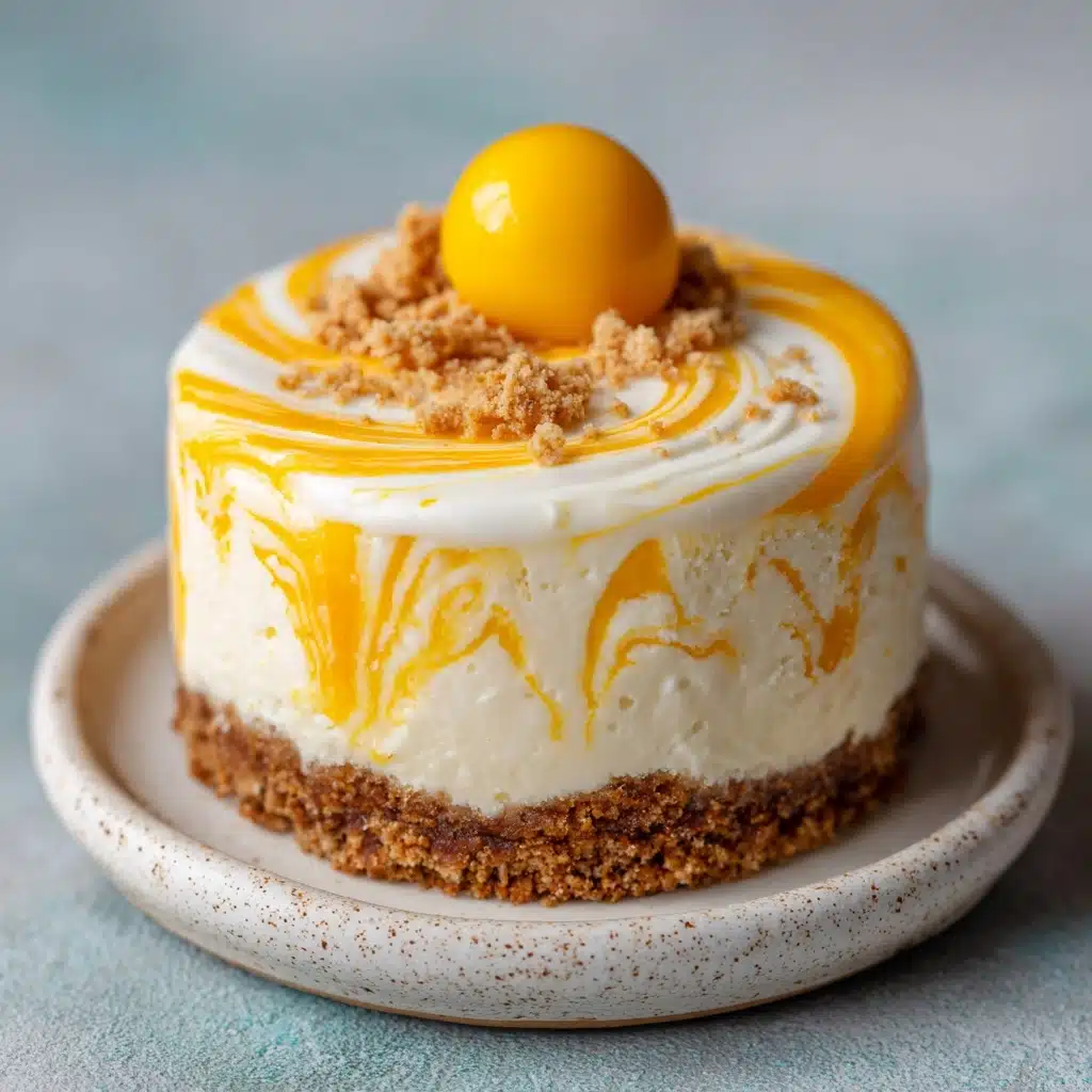 No-Bake Mango Swirl Cheesecake Recipe