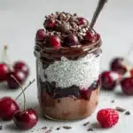 Layered Black Forest Overnight Oats Recipe