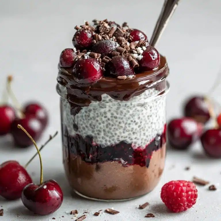 Layered Black Forest Overnight Oats Recipe