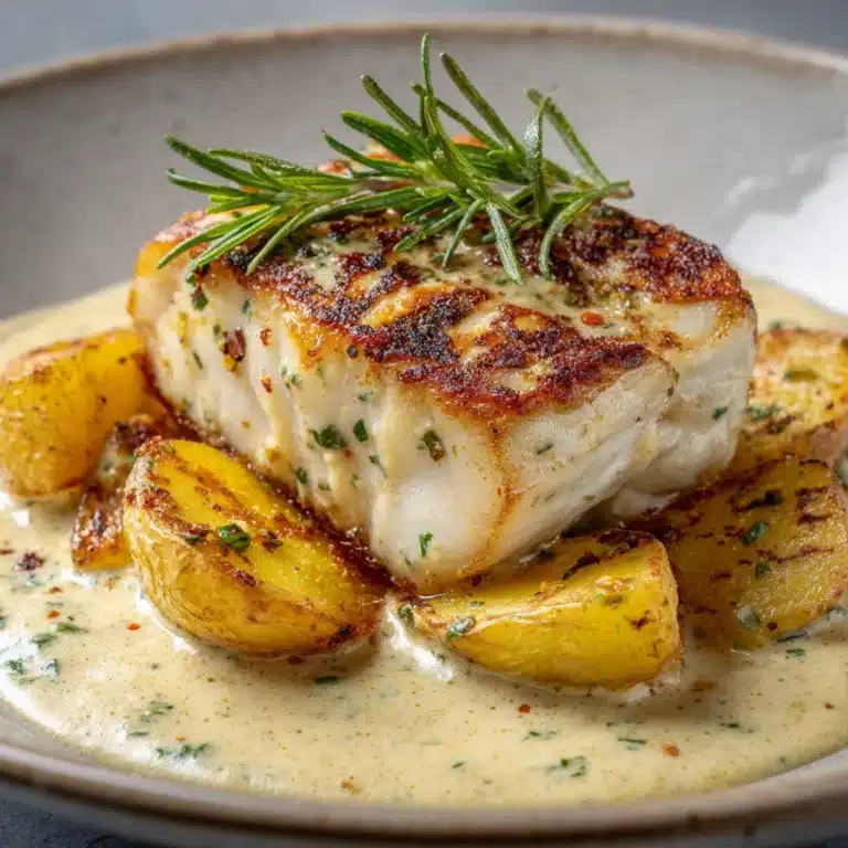 Cod & Potatoes in Rosemary Cream Sauce Recipe