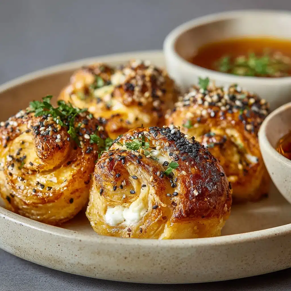 Oven Fried Feta Rolls with Chili Honey Recipe