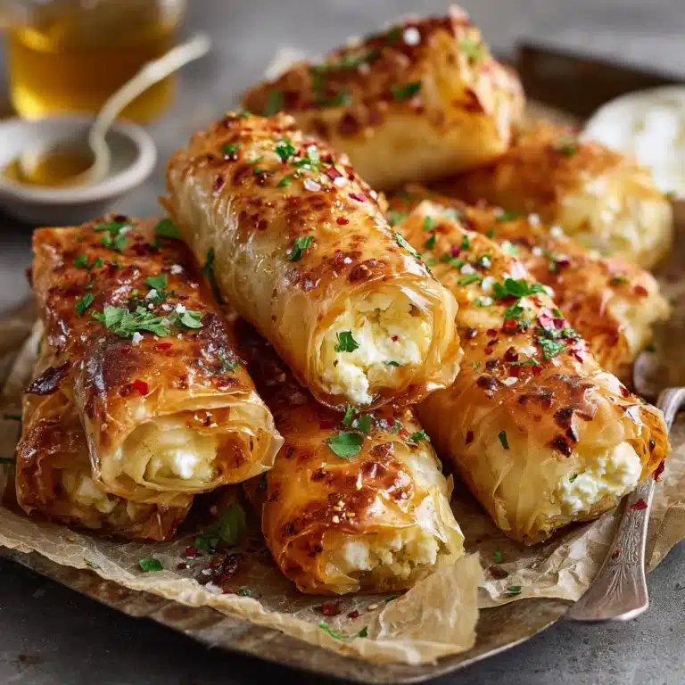 Oven-Fried Feta Rolls with Chili Honey for a Perfect Snack Recipe