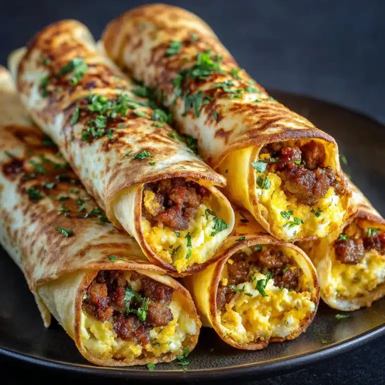 Egg and Sausage Breakfast Taquitos Recipe