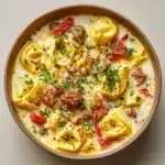 Creamy Vegetarian Tortellini Soup Recipe