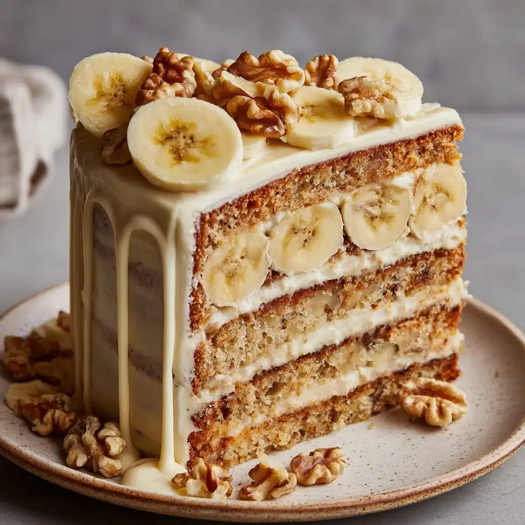 Heavenly Banana Walnut Cream Cake Recipe - Recipe Image