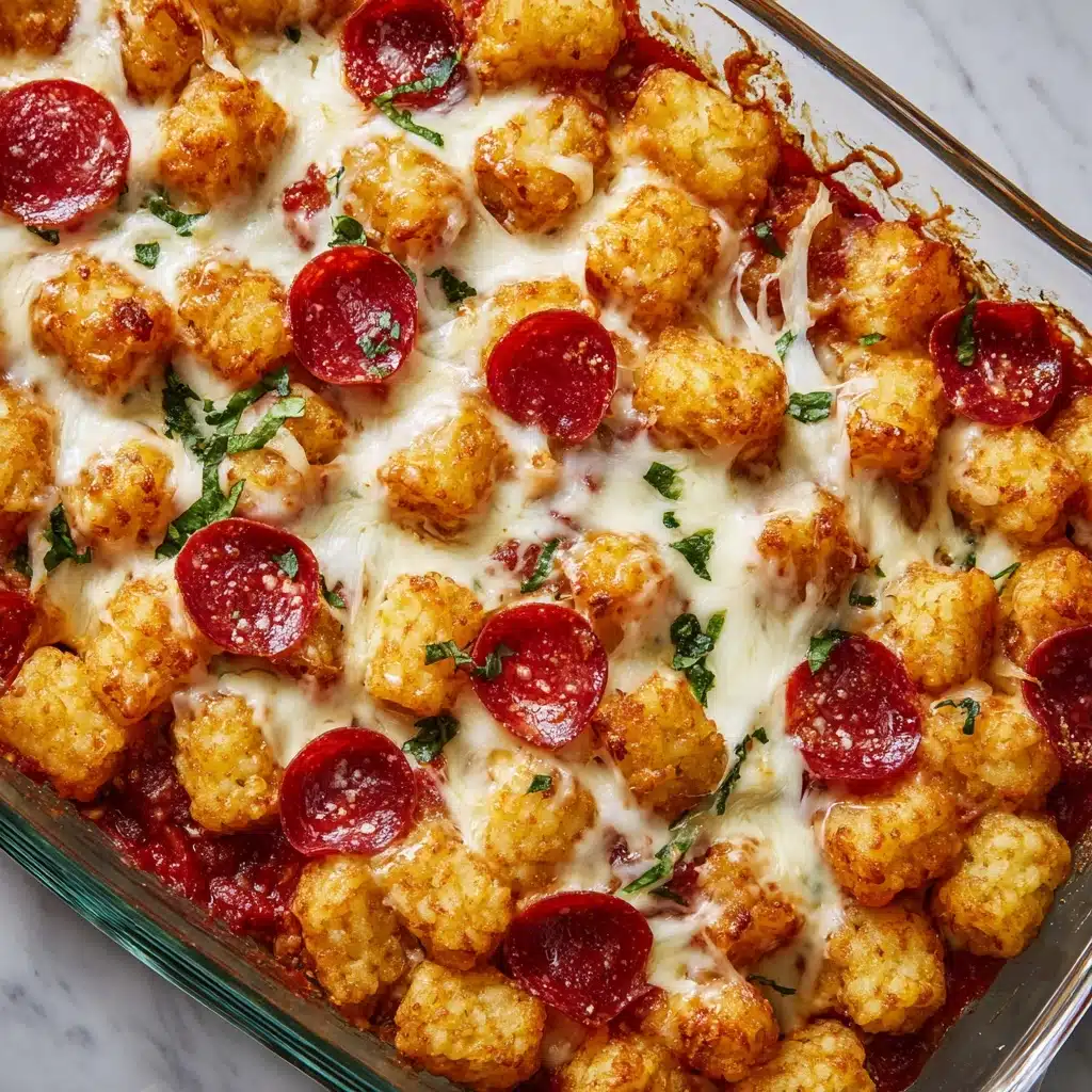 Tater Tot Pizza Casserole Recipe - Recipe Image