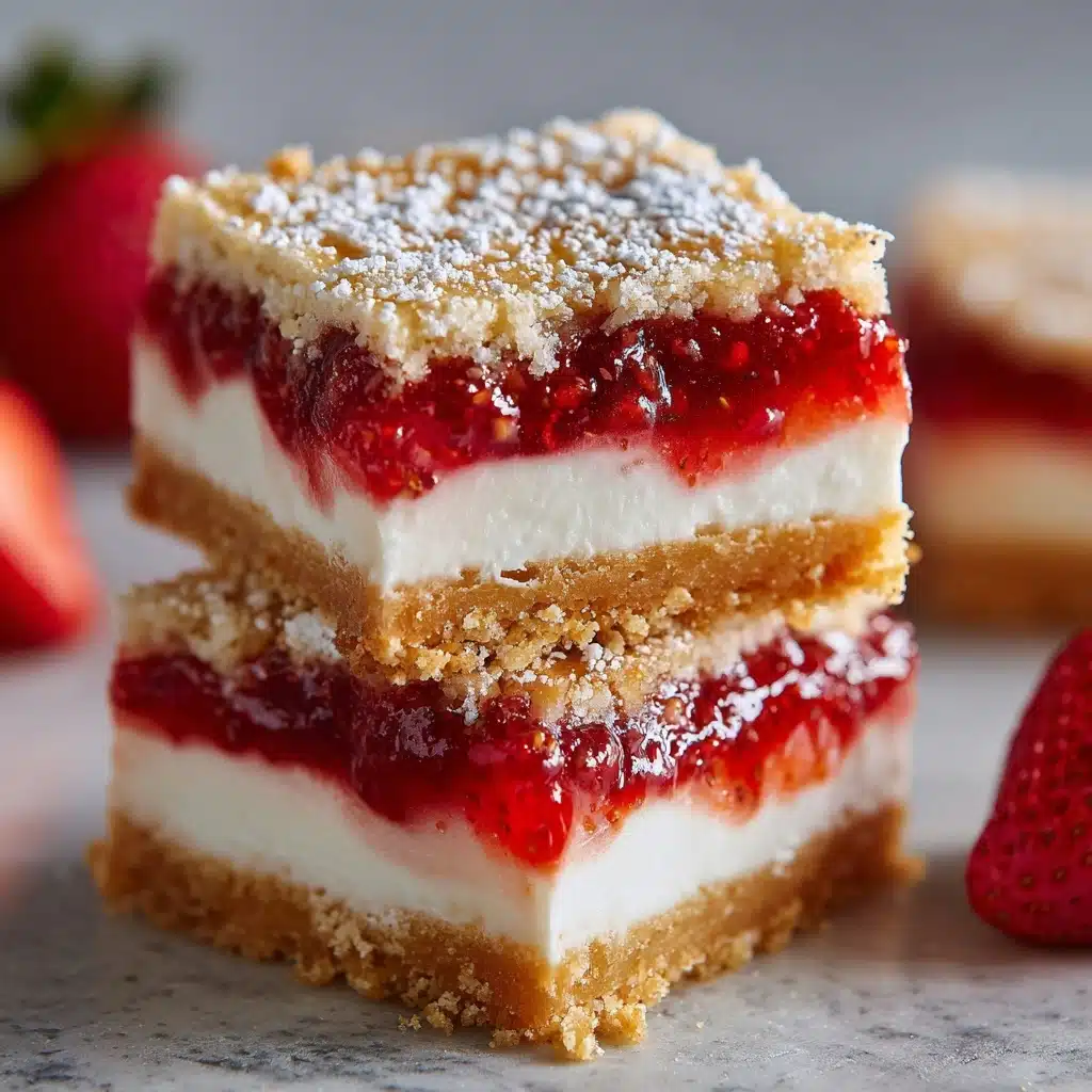 Strawberry Lemon Cheesecake Bars Recipe