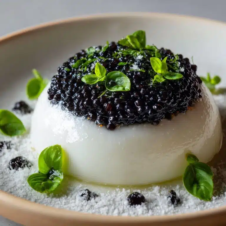 Parmesan Panna Cotta with Balsamic Caviar Pearls Recipe