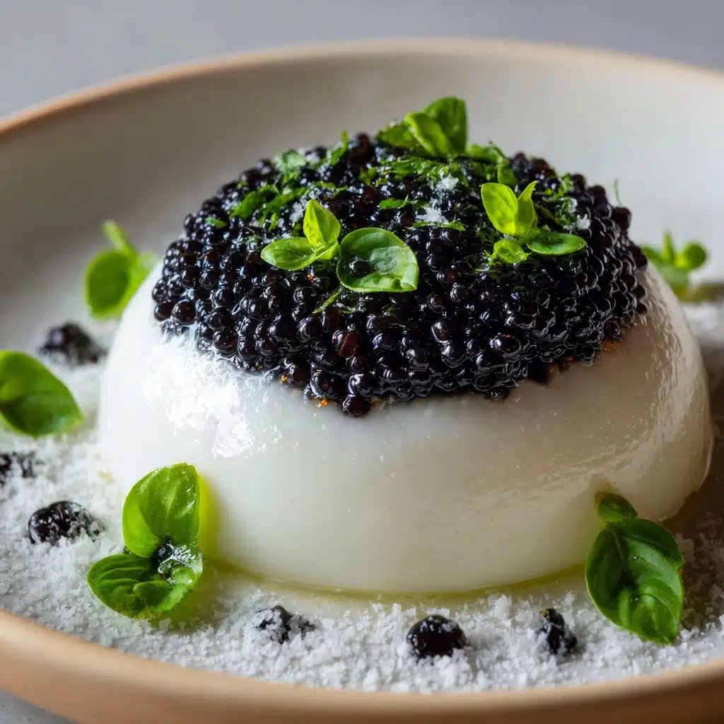 Parmesan Panna Cotta with Balsamic Caviar Pearls Recipe - Recipe Image