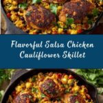 Salsa Chicken and Cauliflower Rice Skillet Recipe