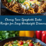 Cheesy Taco Salsa Spaghetti Bake Recipe