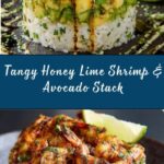 Honey Lime Shrimp & Avocado Rice Stack Recipe