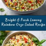 Lemony Rainbow Orzo Salad Recipe