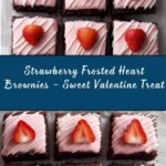 Strawberry Frosted Heart Shaped Brownies Recipe