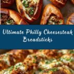 Philly Cheesesteak Stuffed Cheesy Breadsticks Recipe