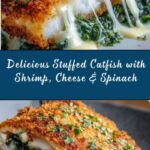Stuffed Catfish with Cheese, Spinach, and Shrimp Recipe