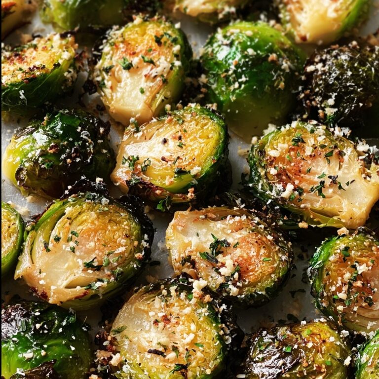 Garlic Parmesan Roasted Brussels Sprouts Recipe
