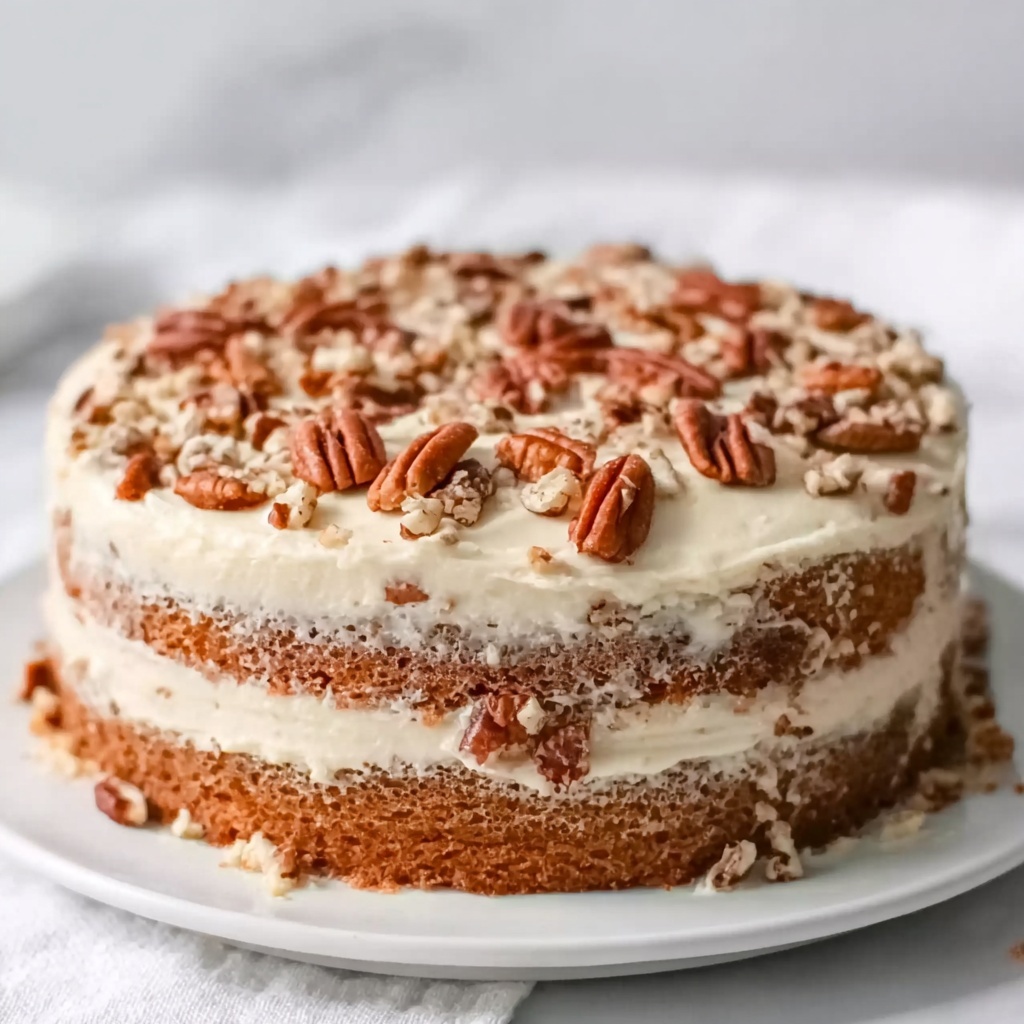 Butter Pecan Cake with Cream Cheese Frosting Recipe - Recipe Image