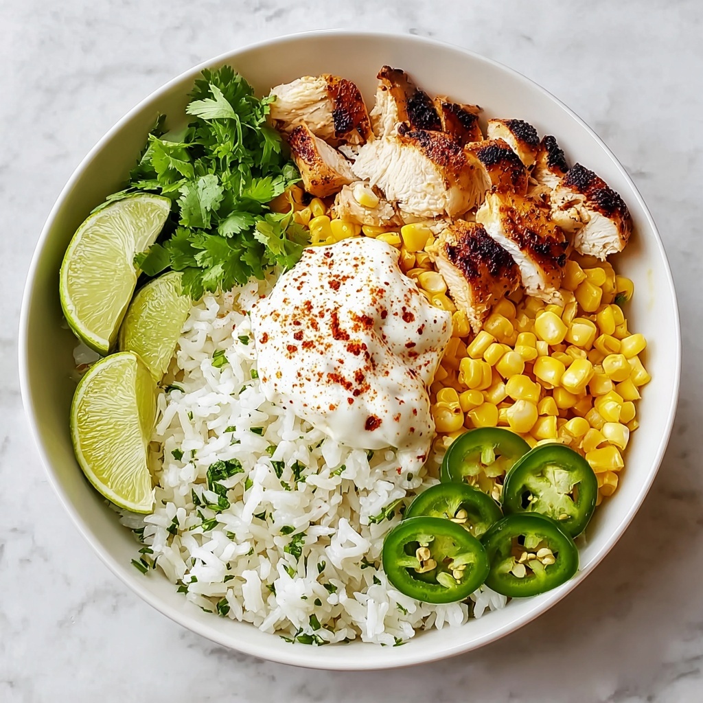 Mexican Street Corn Chicken Rice Bowl Recipe - Recipe Image