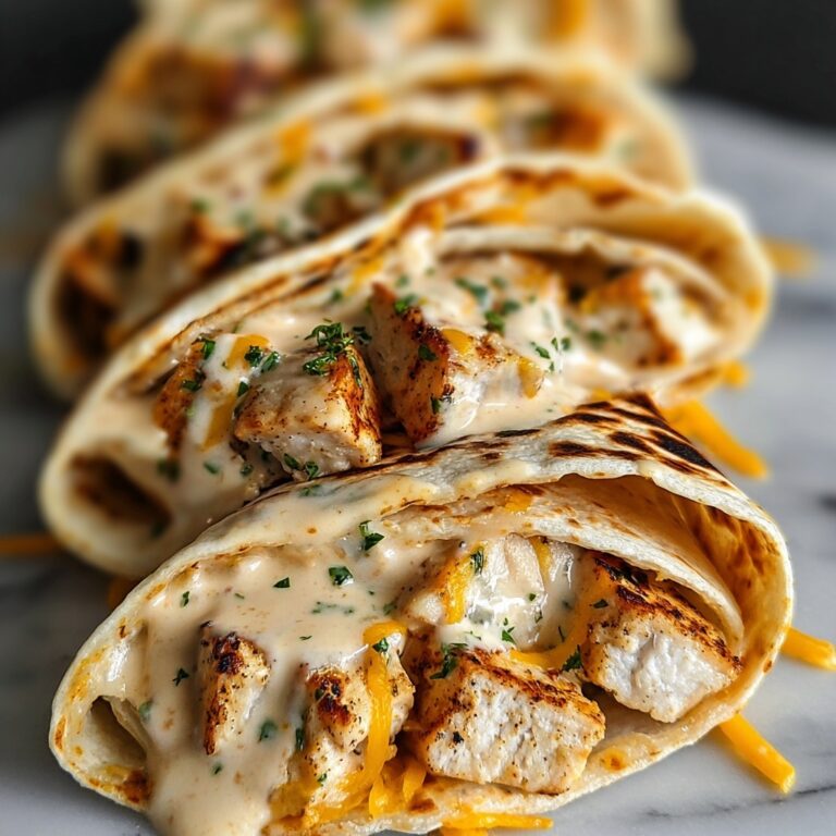 Cheesy Garlic Chicken Wraps Recipe
