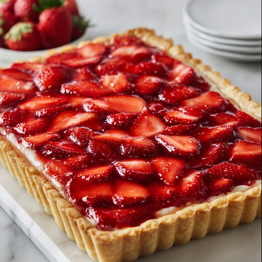 Easy Strawberry Slab Pie Recipe - Recipe Image