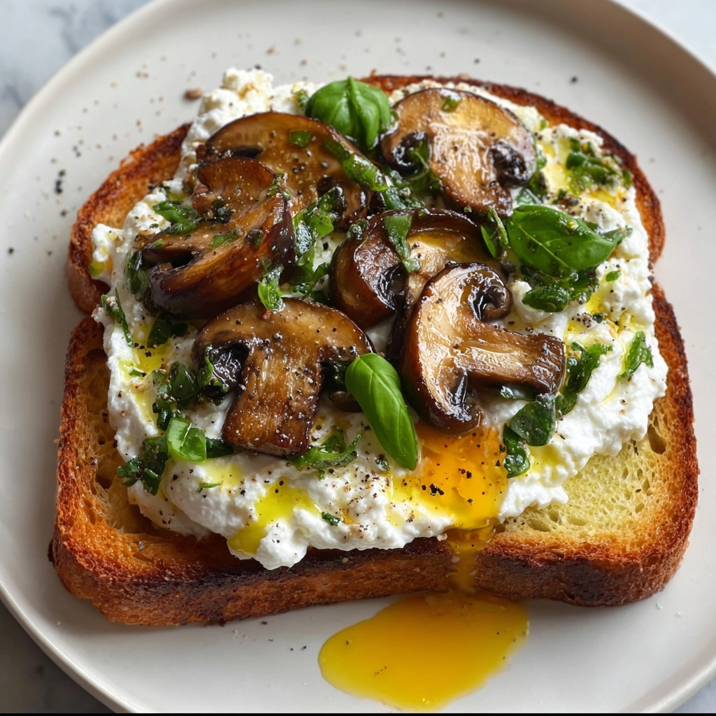 Vegan Avocado Toast with Mushrooms and Ricotta Recipe - Recipe Image