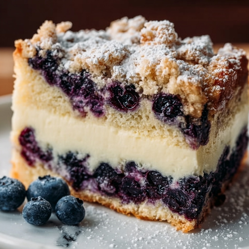 Blueberry Sour Cream Coffee Cake with Streusel Topping Recipe - Recipe Image