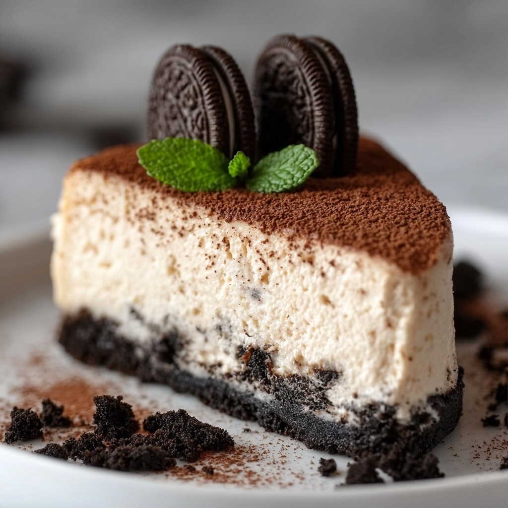 No-Bake Cookies and Cream Cheesecake Recipe - Recipe Image