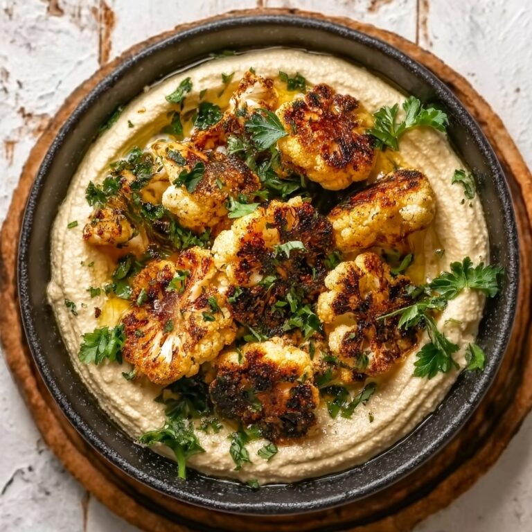 Crispy Roasted Cauliflower Hummus Recipe