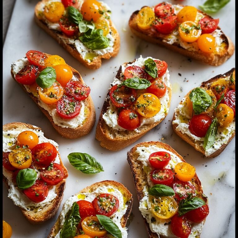 Slow-Roasted Cherry Tomato Bruschetta Recipe
