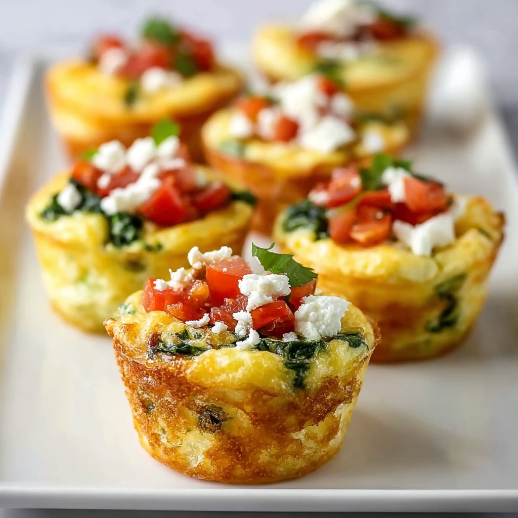 Egg White Bites with Bell Pepper, Spinach, and Feta Recipe - Recipe Image
