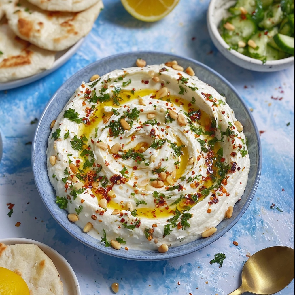 Whipped Vegan Tofu Feta Dip Recipe - Recipe Image