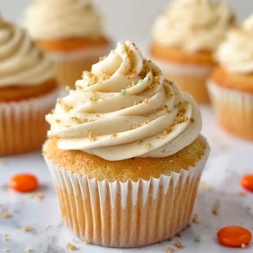 Pumpkin Cupcakes with Cinnamon Cream Cheese Frosting Recipe - Recipe Image