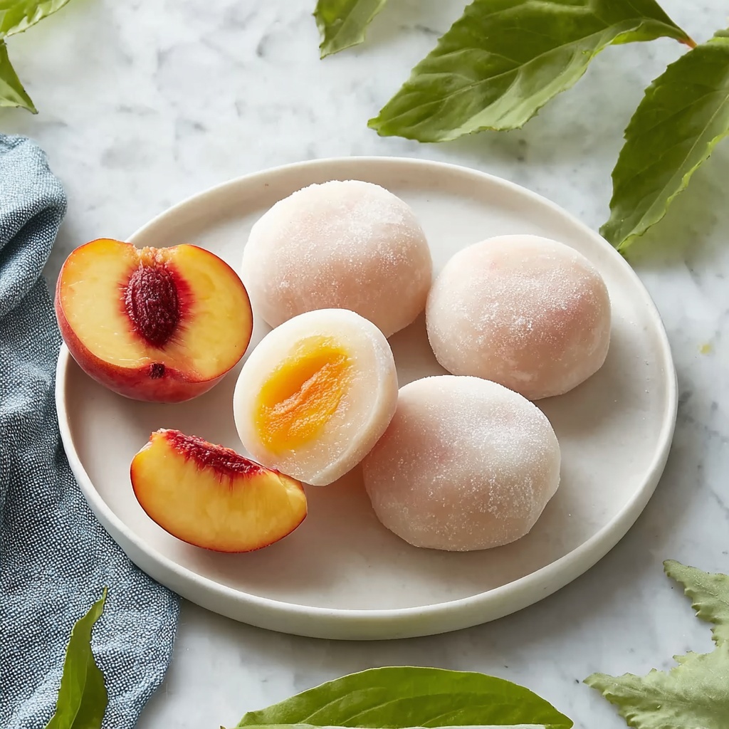 Whole Peach Mochi: A Sweet Summer Treat Recipe - Recipe Image