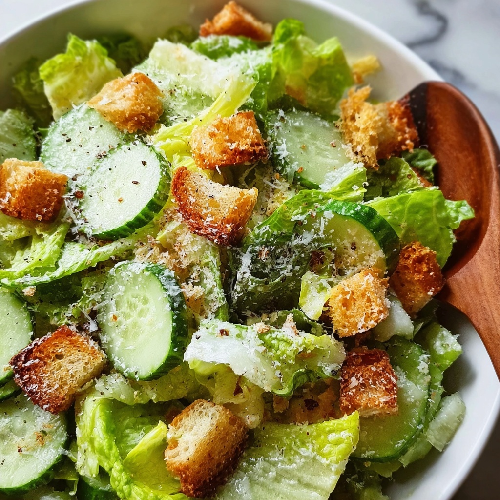 Cucumber Caesar Salad Recipe - Recipe Image