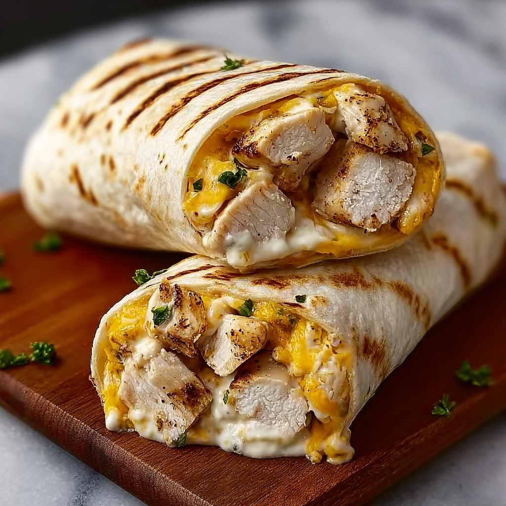 Garlic Cheesy Chicken Wraps That Everyone Will Love! Recipe - Recipe Image