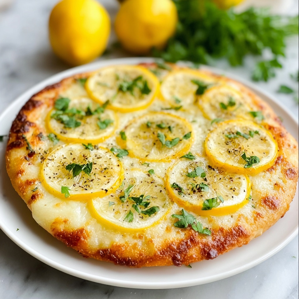 Lemon Pizza with Ricotta, Mozzarella, and Basil Recipe - Recipe Image