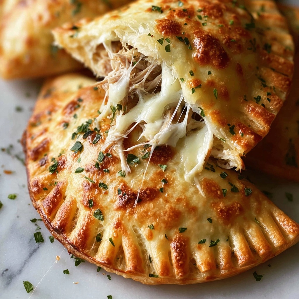 Chicken Alfredo Air Fryer Calzones Recipe - Recipe Image