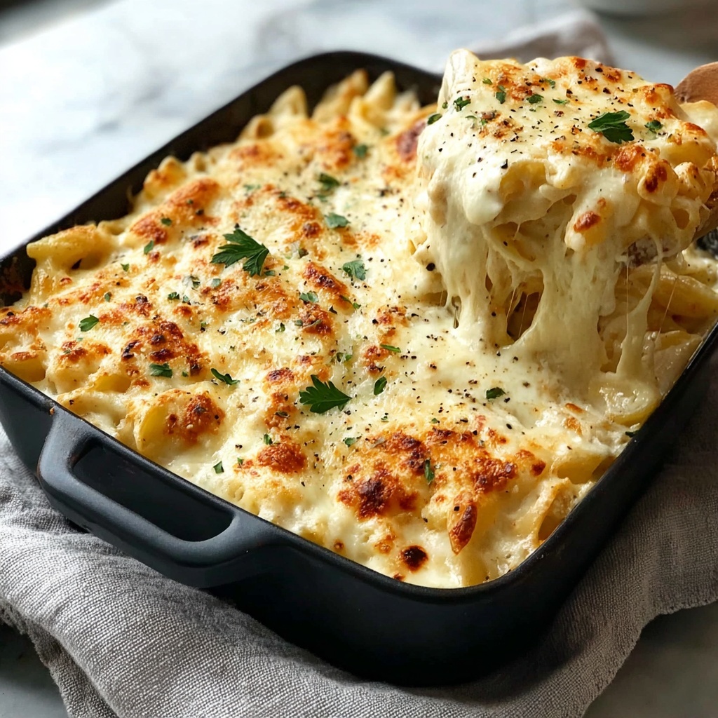 Quick Chicken Alfredo Bake Recipe - Recipe Image